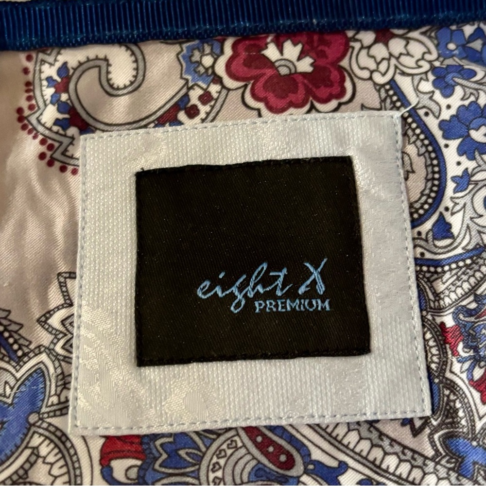 Eight X Men's light blue Dress Shirt with paisley print size medium - Picture 2 of 8